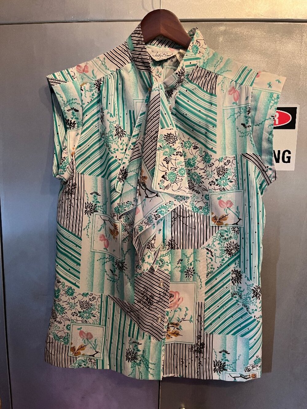 Vintage 80s Sci-fi New Wave Blouse by Judy Bond